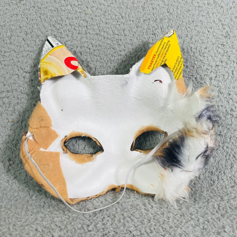 Felt Cat Therian Mask Handmade Costume Cosplay Feline‎ Halloween Party